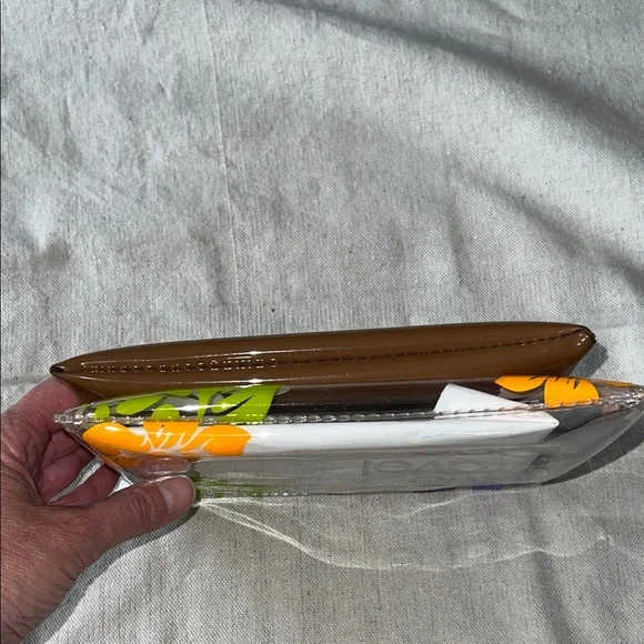 Bloomingdale's Brown and Clear Floral Travel Set Cosmetic Bags - Picture 7 of 9